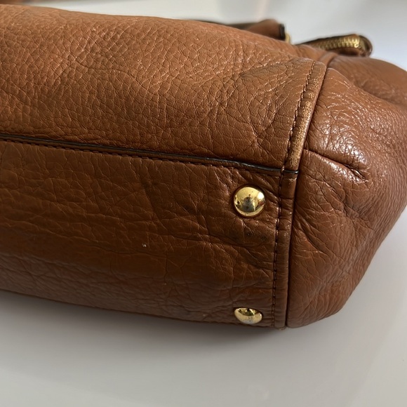 Michael Kors Weston Satchel Pebbled Brown Leather - Picture 4 of 10